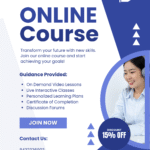 online courses post templates